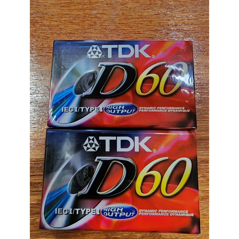 2 Pack - TDK High Output IECI Type‎ I D60 Dynamic Performance Blank Cassette